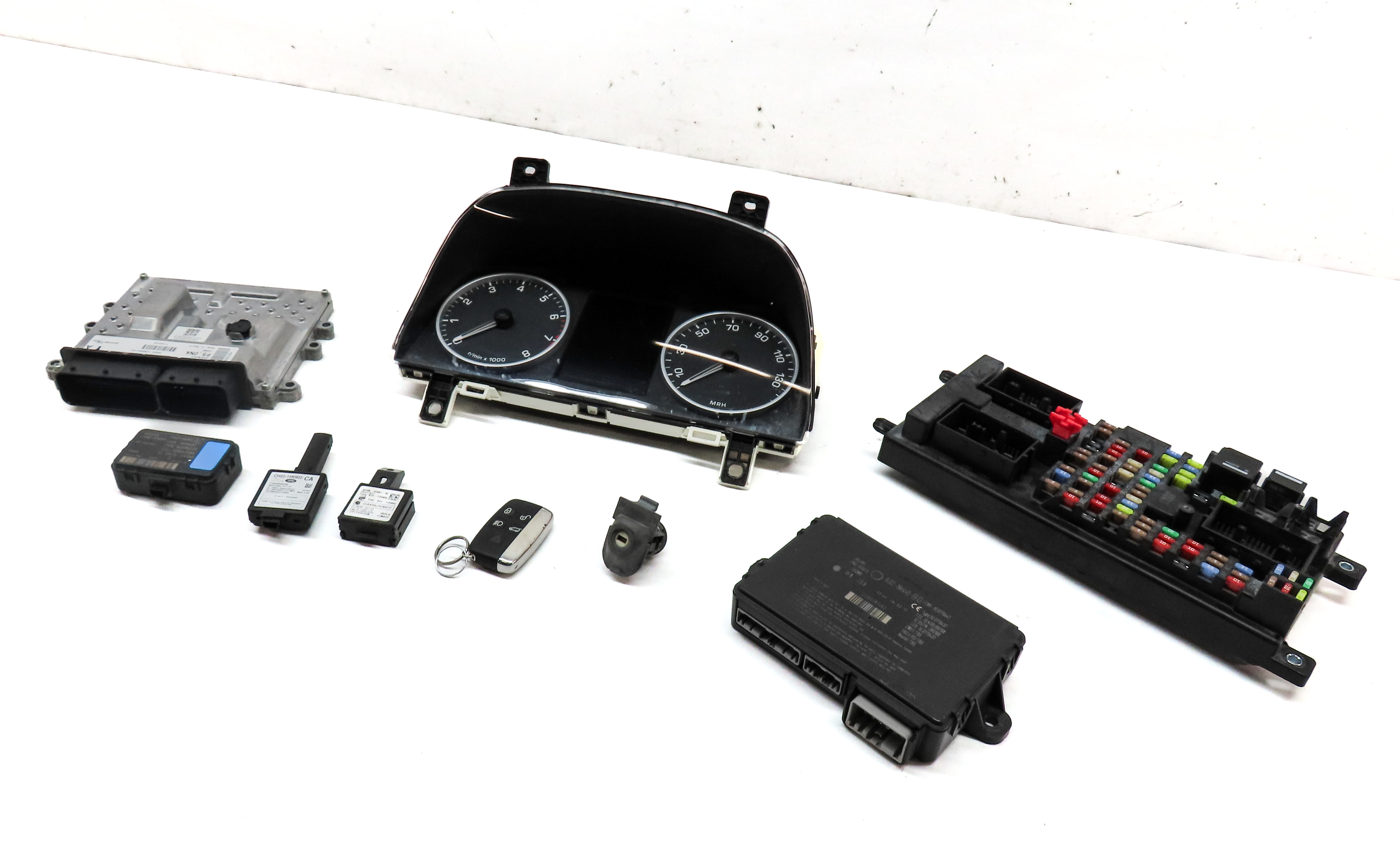 12 ROVER LR4 L319 5.0L NON SUPER SPEEDOMETER ECM BCM IMMOBILIZER MODULE SET/9 — exact item pictured